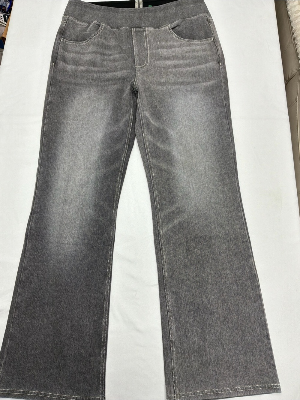 HALARA Gray Wide-Leg Flare Jeans